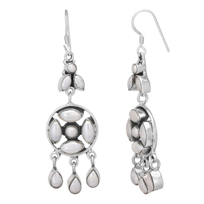 Pearl Silver Danglers