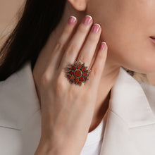 Load image into Gallery viewer, Mandala Coral Everyday Ring