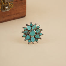 Load image into Gallery viewer, Mandala Turquoise Everyday Ring