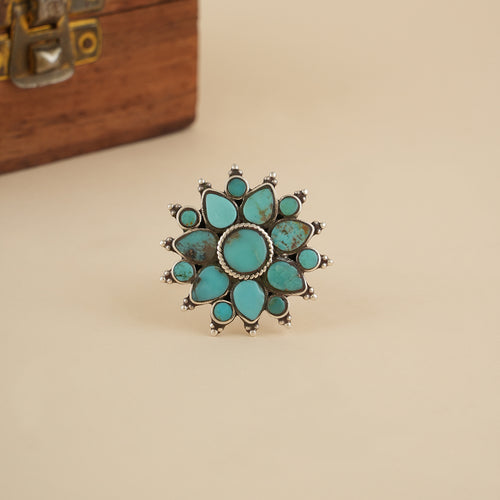 Mandala Turquoise Everyday Ring