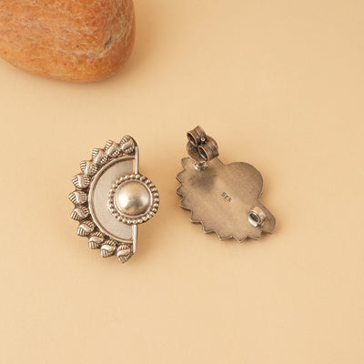 Quirky Silver Arc Studs