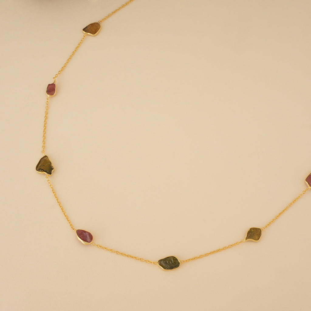 Wild Garden Goldplated Tourmaline Necklace