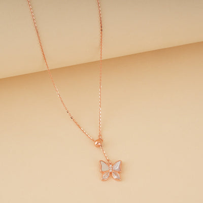 Rose Gold Butterfly Necklace