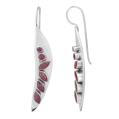 Ruby Sterling Silver Drops & Danglers
