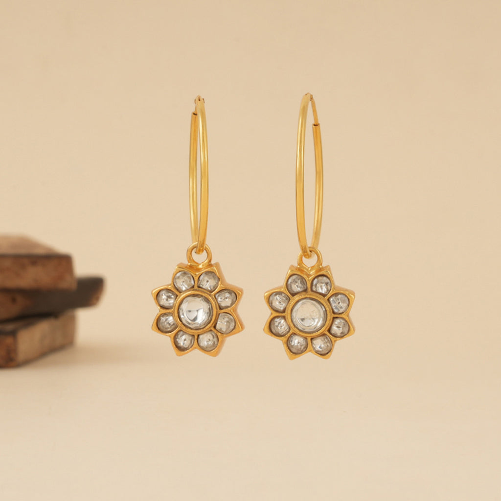 Shubharambh Goldplated Kundan Chaandbali