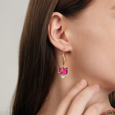 Shubharambh Goldplated Kundan Chaandbali