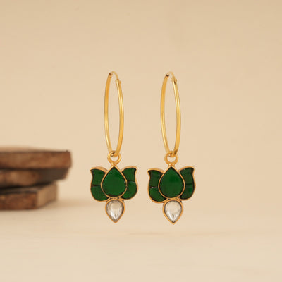 Shubharambh Goldplated Kundan Chaandbali