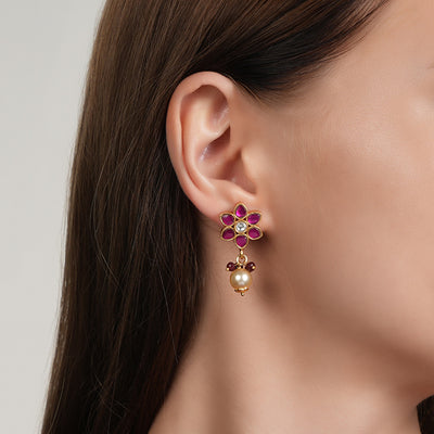 Shubharambh Goldplated Kundan Studs