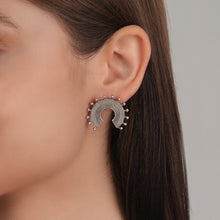 Load image into Gallery viewer, Silver Arc Studs