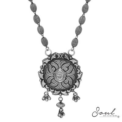 Silver Beads with Devi Pendant