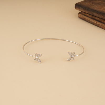 Silver Butterfly Kada Bracelet