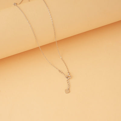 Silver Crescent & Stars Necklace