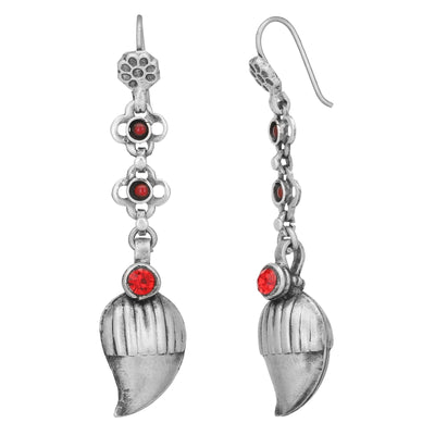 Silver Danglers with Ambi Drop