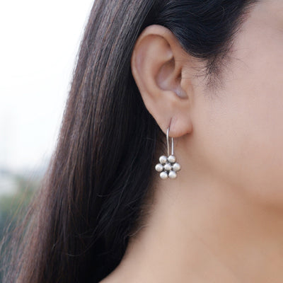 Silver Kudi Hook Earrings