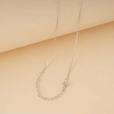 Silver Enamelled Flower Necklace