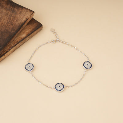 Silver Evil Eye Bracelet