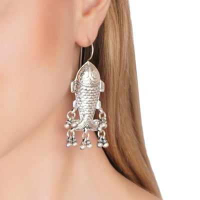 Silver Fish Earrings