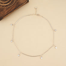 Load image into Gallery viewer, Silver Heart Charm Anklet