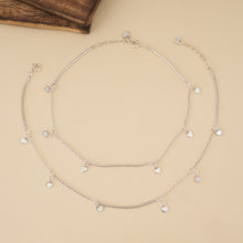 Load image into Gallery viewer, Silver Heart Charm Anklet