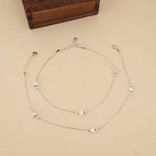 Load image into Gallery viewer, Silver Hearts Snake Chain Anklet