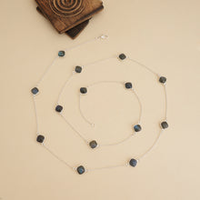 Load image into Gallery viewer, Silver Labradorite Long Necklace