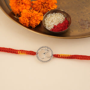 Silver OM Rakhi