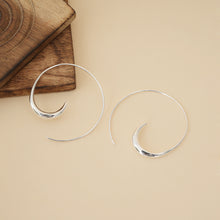 Load image into Gallery viewer, Silver Open Hoops