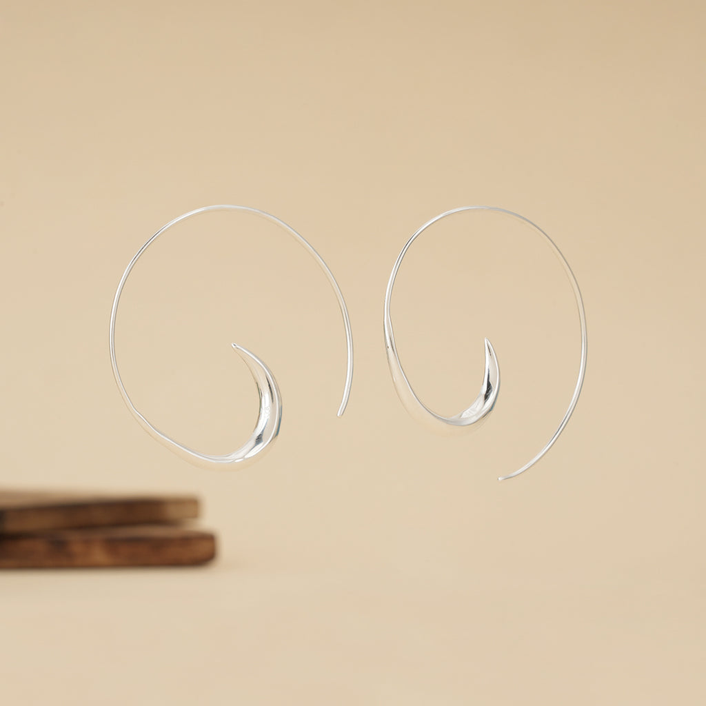 Silver Open Hoops