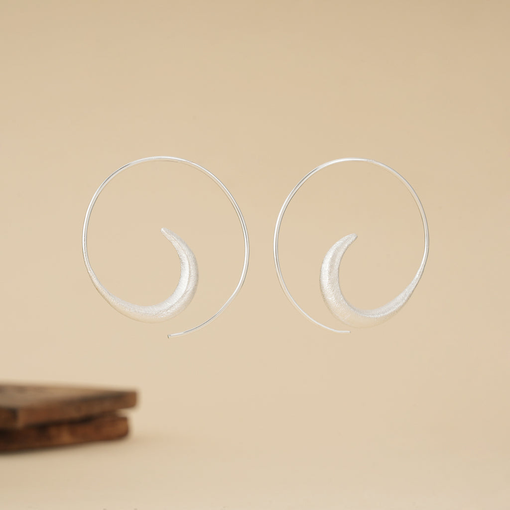 Silver Open Hoops