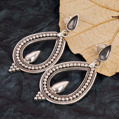 Silver Paisley Drops