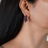Silver Ruby Earrings