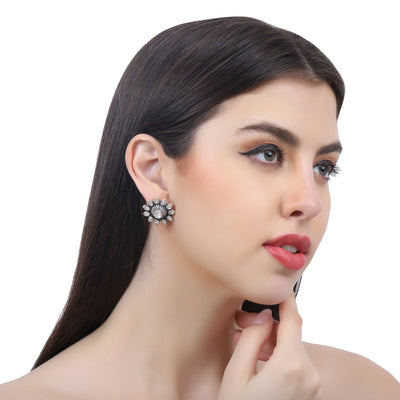 Sunflower Kundan Studs