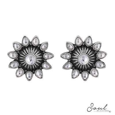 Sunflower Kundan Studs