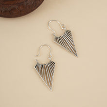 Load image into Gallery viewer, Triangle Drop Hoop Style Earrings