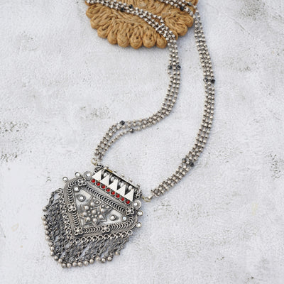 Tribal Pendant with Layered chain