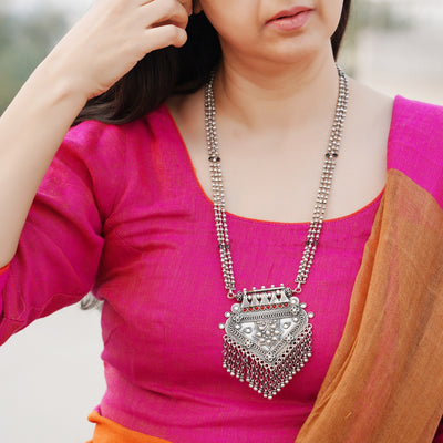 Tribal Pendant with Layered chain