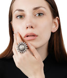 Tribal Silver Adjustable Ring
