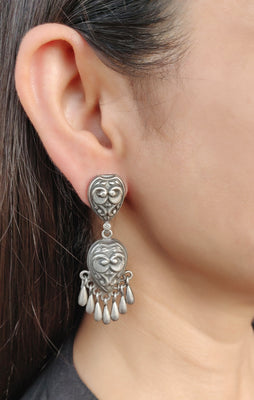 Tribal Silver Earrings