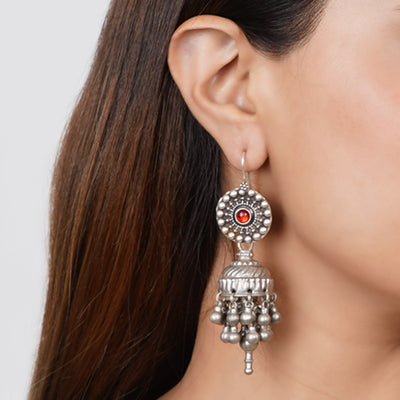 Tribal Silver Jhumkis