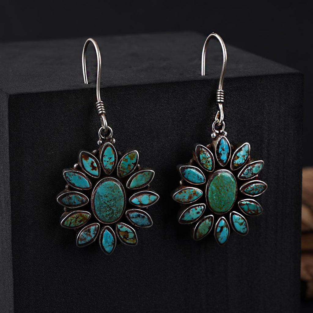 Turquoise Flower Earrings