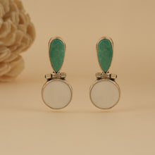 Load image into Gallery viewer, Turquoise with Mother of Pearl Drop Earrings