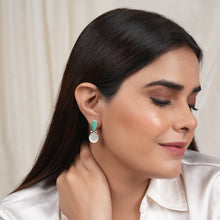 Load image into Gallery viewer, Turquoise with Mother of Pearl Drop Earrings