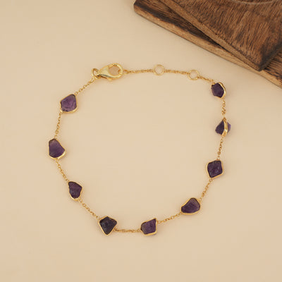 Wild Amethyst Goldplated Bracelet