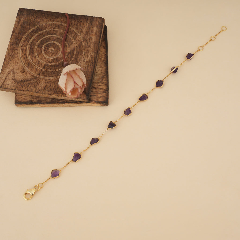 Wild Amethyst Goldplated Bracelet