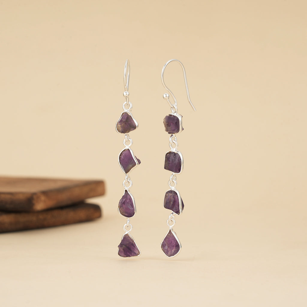 Wild Amethyst Drop Earrings