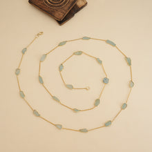 Load image into Gallery viewer, Wild Aquamarine Goldplated Necklace