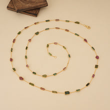Load image into Gallery viewer, Wild Garden Tourmaline Goldplated Long Necklace